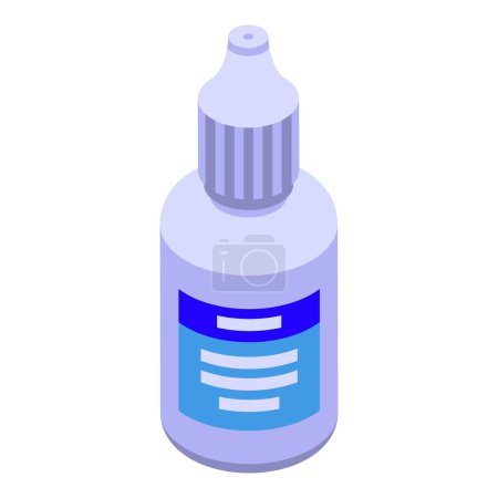 Health clean ear drops icon isometric vector. Medical treatment. Remedy prevention