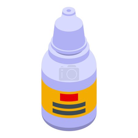 Bottle dropper icon isometric vector. Medicine diagnosis. Cleaning medical