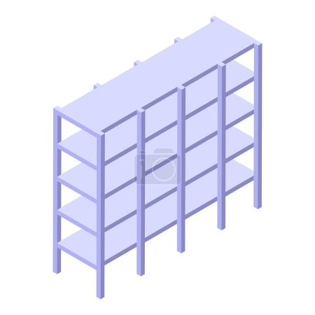 Metal rack icon isometric vector. Warehouse stand. Logistic goods
