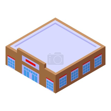 Téléchargez les illustrations : Wholesale store warehouse icon isometric vector. Goods marketplace. Shop inventory - en licence libre de droit