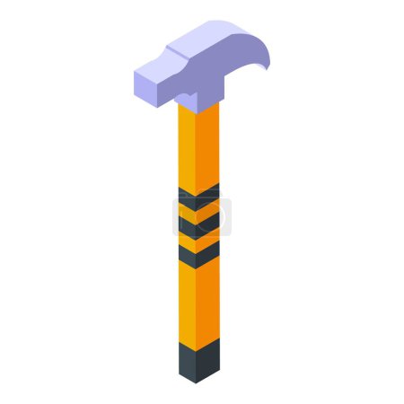 Illustration for Hammer tool icon isometric vector. Construction stuff. Heavy metal instrument - Royalty Free Image