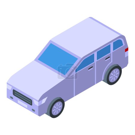 Véhicule de voiture icône vecteur isométrique. Transport véhicule à quatre roues. Machine automobile de transport
