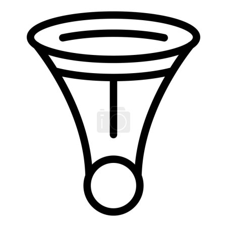 Ilustración de Vuvuzela zumbido instrumento icono contorno vector. Ventiladores del deporte. Campeonato de apoyo ruido - Imagen libre de derechos