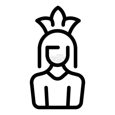 Female empowerment icon outline vector. Respect gender diversity. People equal rights