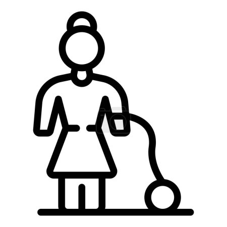 Illustration for Sexism prejudice icon outline vector. Women discrimination. Gender inequality stereotype - Royalty Free Image
