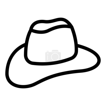 Rancho americano vaquero sombrero icono contorno vector. Alguacil de sombreros. Buckaroo accesorio cabeza masculina