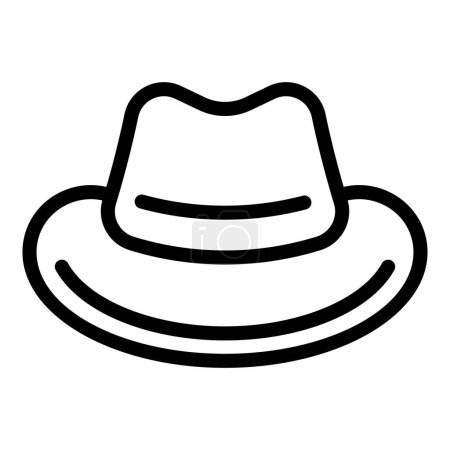 Ten gallon hat icon outline vector. Cowboy straw headgear. Cattleman Stetson cap