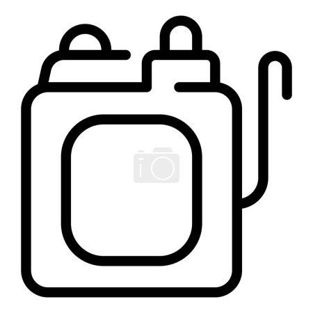 Insecticide sprayer icon outline vector. Backpack spray tank. Chemical agriculture liquid