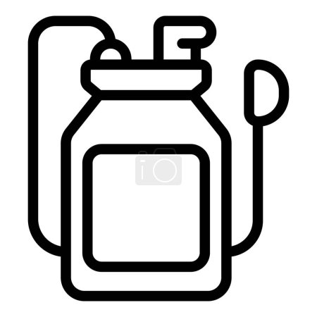 Illustration for Pesticide applicator icon outline vector. Agriculture sprayer tank. Pest control equipment - Royalty Free Image