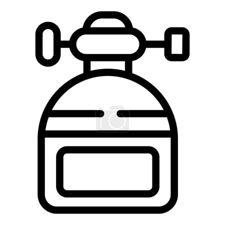 Illustration for Crop sprayer icon outline vector. Pesticide pump compressor. Agriculture pest control - Royalty Free Image