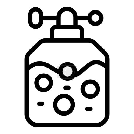 Illustration for Herbicide sprayer icon outline vector. Agriculture crop treatment. Healthy harvest growth - Royalty Free Image