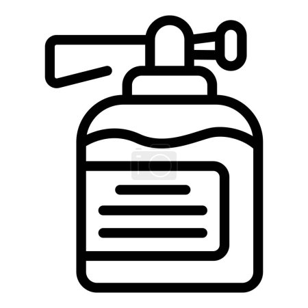 Illustration for Bug sprayer icon outline vector. Agriculture insecticide applicator. Bottle pressure herbicide - Royalty Free Image