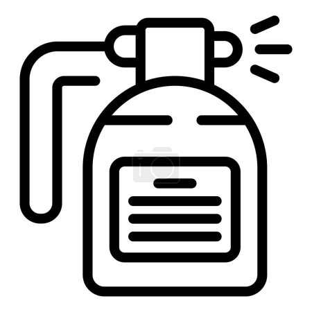Illustration for Crops protection sprayer icon outline vector. Pest control liquid applicator. Chemical plantation treatment - Royalty Free Image