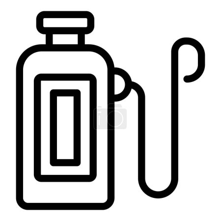 Illustration for Knapsack pesticide sprayer icon outline vector. Chemical weed killer. Gardening insecticide dispenser - Royalty Free Image