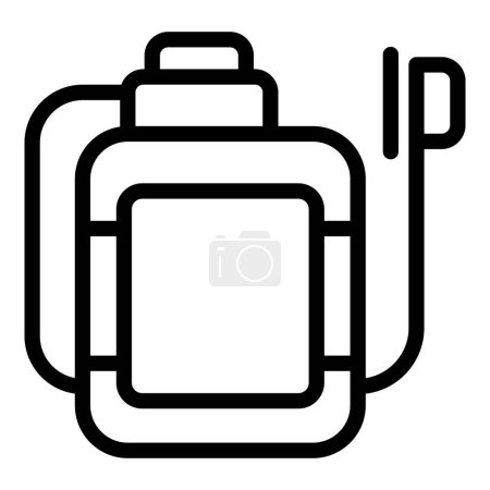 Illustration for Insecticide applicator icon outline vector. Crops protection equipment. Gardening sanitary sprayer - Royalty Free Image
