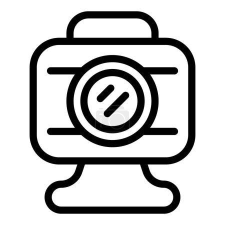Videogame camera icon outline vector. Gaming online device. Digital gamer equipment