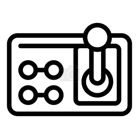 Gaming control panel icon outline vector. Videogame console station. Digital player device