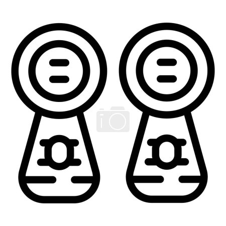 Gaming earbuds icon outline vector. Videogame player headphones. Innovative sound device