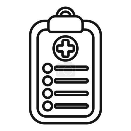 Medical board icon outline vector. Medical patient card. Form diagnostic