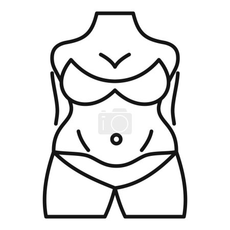 Medical treatment liposuction icon outline vector. Obese breast. Beauty cosmetic