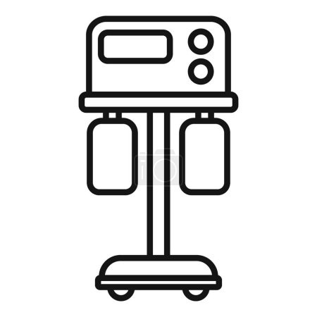 Liposuction clinical device icon outline vector. Operation stand machine. Shape procedure