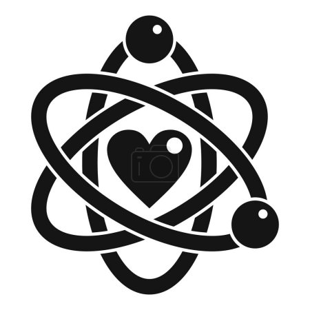 Téléchargez les illustrations : Love charity atom icon simple vecteur. Soutien aux soins. Hope volontaire - en licence libre de droit