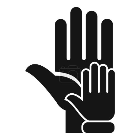 Freiwillige Hand Unterstützung Symbol einfachen Vektor. Pflegeperson. Arbeitsleiter