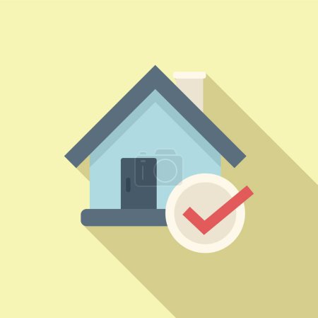 Approved house collateral icon flat vector. Finance service. Bank support