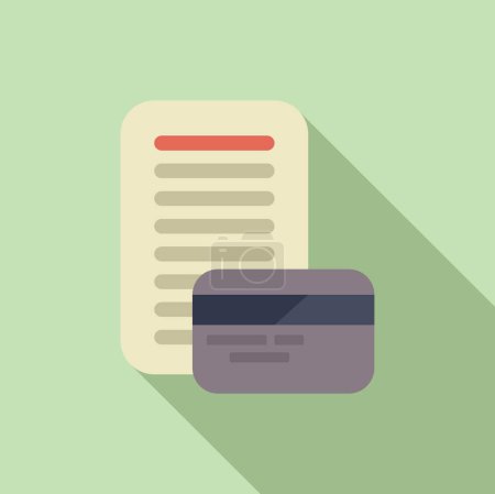 Credit card collateral icon flat vector. Banking service. Online crisis payment