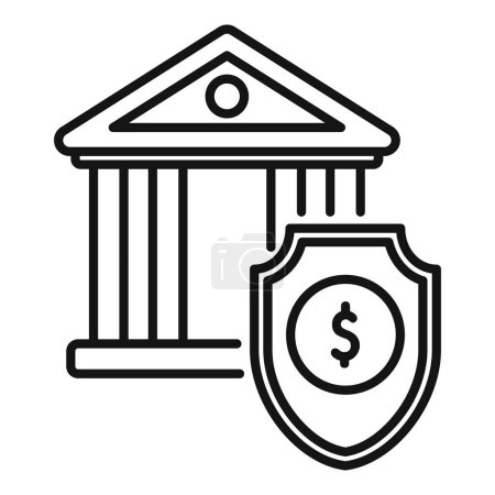 Collateral bank credit icon outline vector. Finance support. Planning help