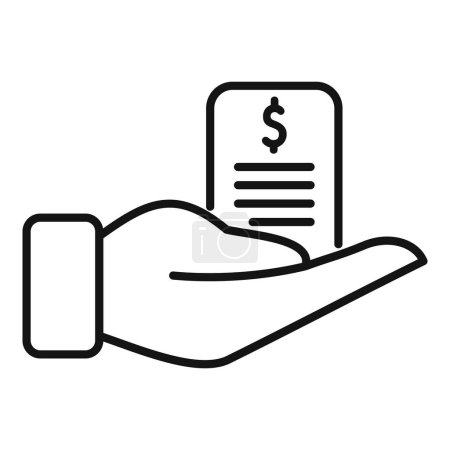 Support collateral help icon outline vector. Finance care. Investment financial
