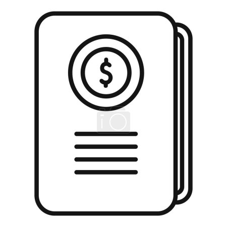 Collateral folder icon outline vector. Tax money form. Investment personal