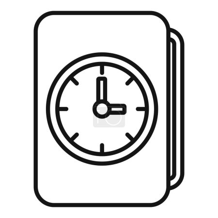 Duration of deadline folder work icon outline vector. Research shape. Fixed loan