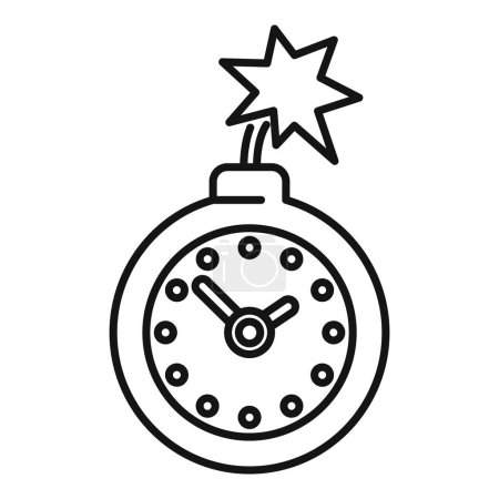 Laufzeit Bombe Timer Deadline Icon Outline Vektor. Verträge online abschließen. Arbeitspartnerschaft