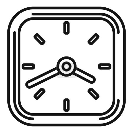 Term wall clock icon outline vector. Duration event. Agenda job period