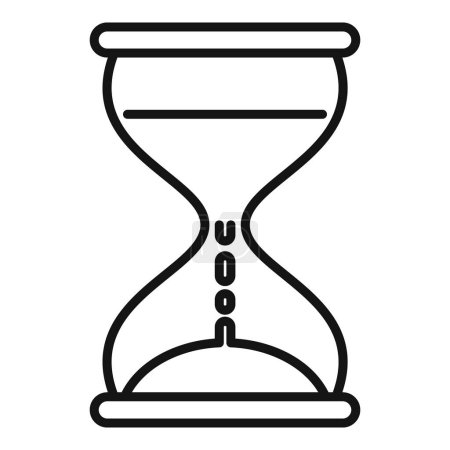 Hourglass duration timer icon outline vector. Event overtime. Schedule network