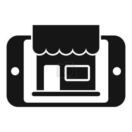 Mobile Store Locator Online-Symbol einfachen Vektor. Geo-Zeiger. Positionsmarke