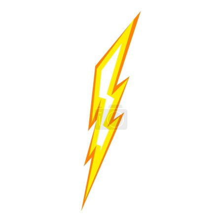 Geschwindigkeit Power Bolt Symbol Cartoon-Vektor. Ladungsschock. Glänzendes Objekt