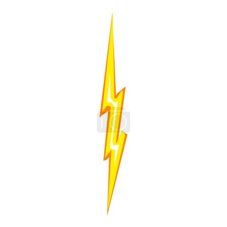 Powerful bolt icon cartoon vector. Electrical shock. Energy danger symbol