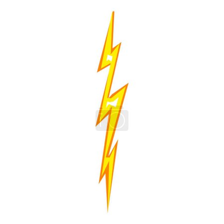 Dramatic thunder bolt icon cartoon vector. Storm extreme weather. Danger concept