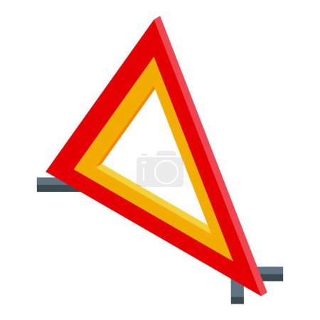 Digital illustration of an impossible triangle with a red and yellow color gradient