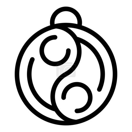 Yin Yang Balance-Symbol Umrissvektor. Lebensgleichgewicht. Persönliches Entwicklungscoaching