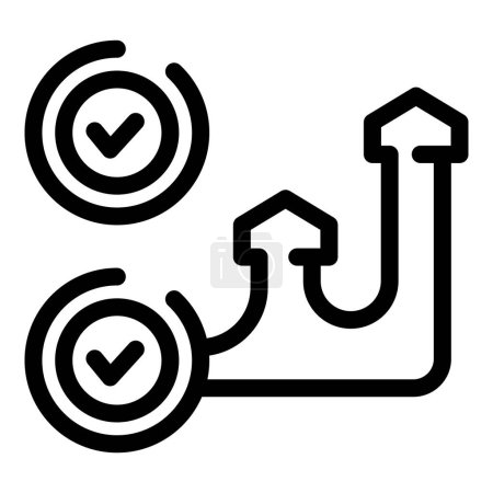 Life enhancement coach icon outline vector. Personal growth strategy. Skills empowerment trainer