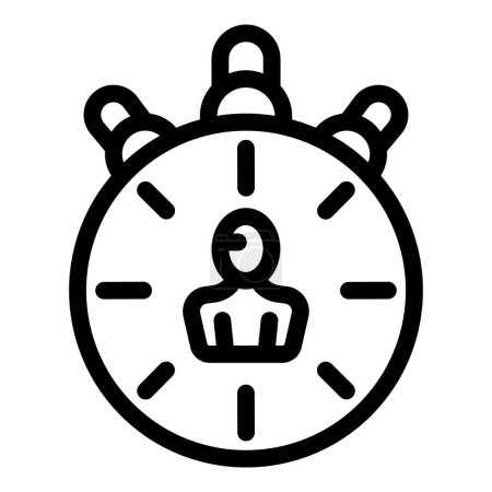 Self improvement and discovery icon outline vector. Life balance coach. Personal skills growth