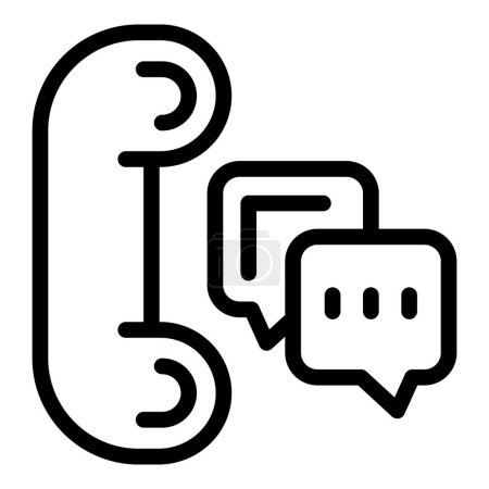 Telefon-Kundendienst-Symbol Umrissvektor. Kundenberatung. Hilfe bei der Problemlösung
