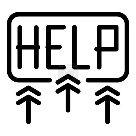 Help center icon outline vector. FAQ information hub. Frequently asked questions