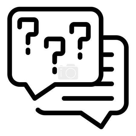 Problem solving page icon outline vector. FAQ chat support. Customer information hub