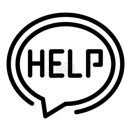 Help desk page icon outline vector. Support customer issues. FAQ digital forum