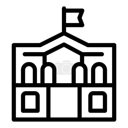 Illustration for Saint Petersburg palace icon outline vector. Imperial construction. Cultural historical landmark - Royalty Free Image