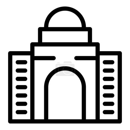Illustration for Saint Petersburg fortress icon outline vector. Touristic monument. Historical Russian heritage - Royalty Free Image
